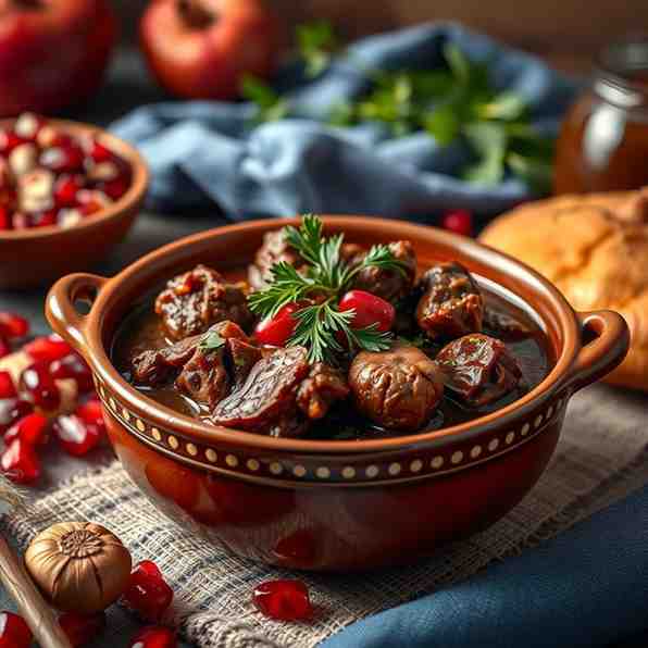 Nar Govurma - Best Lamb Stew Recipe with Pomegranate & Chestnuts